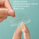 2pcs /Pack Invisible Cabinet Drawer Suction Cup Sticky Handle Acrylic Self-Adhesive Closet Glass Handle - Image 6