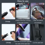 Car Emergency Life-Saving Safety Hammer Multifunctional Fast Window Breaker For Vehicle 2 In 1 - Image 10