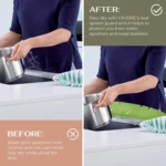 Leaf Shape Kitchen Sink Silicone Water Deflector Home Dishwashing Suction Cup Anti-splash Tools - Image 4