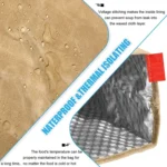 Waterproof Anti-Dirty Repeated Use Aluminum Foil Ice Bag Outdoor 8A Oil Wax Saurry Lunch Insulation Bag - Image 3