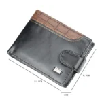 Baellerry M1078 Splicing Leather Casual Men Wallet With Buckle Multi-Card Slot Coin Purse - Image 3