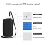 Travel Handheld ID Bag RFID Waterproof Multi-Card Neck Passport Case - Image 6