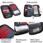 Travel Handheld ID Bag RFID Waterproof Multi-Card Neck Passport Case - Image 8