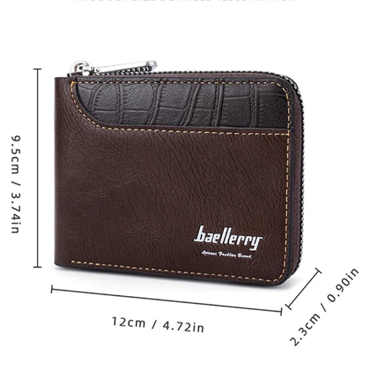 TBD06043560_B2.webp Baellerry D5101 RFID Anti-theft Spliced Short Wallet Retro Multi-card Zipper Coin Purse - Image 3