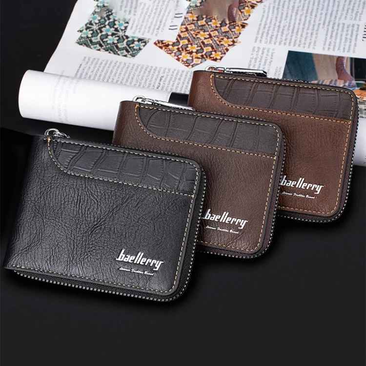 TBD06043560_B7.webp Baellerry D5101 RFID Anti-theft Spliced Short Wallet Retro Multi-card Zipper Coin Purse - Image 8