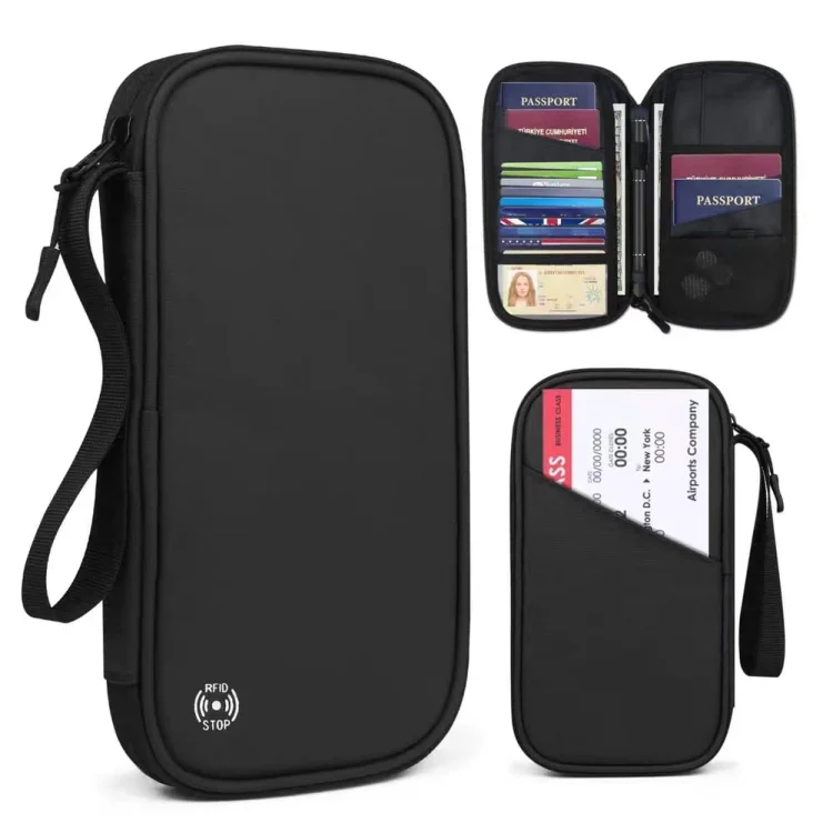 TBD06043562_B2.webp RFID Anti-Theft Certificate Storage Package Oxford Cloth Handheld Travel Passport Card Bag - Image 3