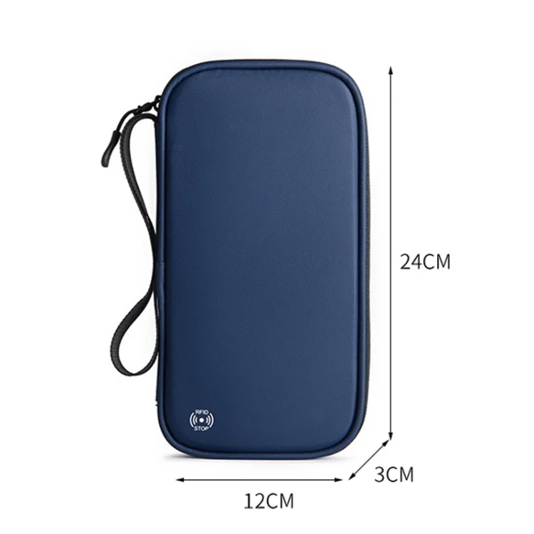 TBD06043562_B3.webp RFID Anti-Theft Certificate Storage Package Oxford Cloth Handheld Travel Passport Card Bag - Image 4