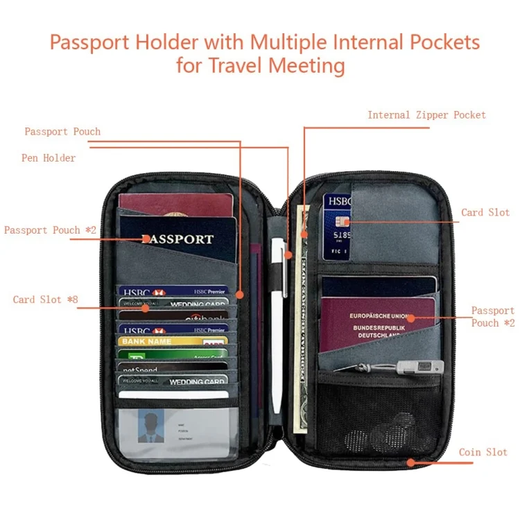 TBD06043562_B6.webp RFID Anti-Theft Certificate Storage Package Oxford Cloth Handheld Travel Passport Card Bag - Image 7