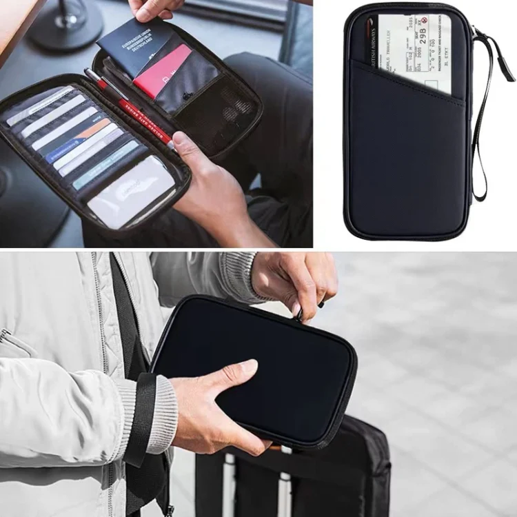 TBD06043562_B9.webp RFID Anti-Theft Certificate Storage Package Oxford Cloth Handheld Travel Passport Card Bag - Image 10