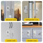 Children Window Safety Lock Limited Positioning Password Refrigerator Lock - Image 12