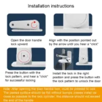 Children Safe Lock Door Handle Fixed Anti-Opening Lock - Image 5