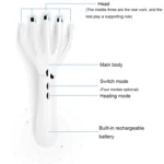 Mini Charging Electric Head Massager Multifunctional Heated Vibration Massage Comb - Image 3