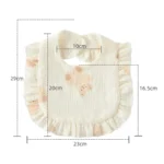 Baby Feeding Bib Ruffle Infants Saliva Towel Soft Cotton Burp Cloth - Image 7