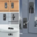 Multifunctional Children Window Safety Lock With Key Refrigerator Cabinet Lock Dual Purpose Limator - Image 13