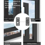 Multifunctional Children Window Safety Lock With Key Refrigerator Cabinet Lock Dual Purpose Limator - Image 9