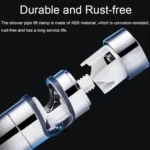 Straight-buckle Adjustable Shower Bracket Shower Rod Lift Base Shower Head Rack - Image 5