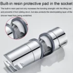 Straight-buckle Adjustable Shower Bracket Shower Rod Lift Base Shower Head Rack - Image 7