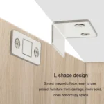 90 Degree No-Punch Invisible Door Suction Thin Section Wardrobe Sliding Door Magnetic Suction - Image 7