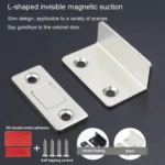 90 Degree No-Punch Invisible Door Suction Thin Section Wardrobe Sliding Door Magnetic Suction - Image 8