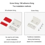 90 Degree No-Punch Invisible Door Suction Thin Section Wardrobe Sliding Door Magnetic Suction - Image 10