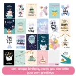 Happy Birthday Greeting Card With Envelopes And Stickers Set - Image 3