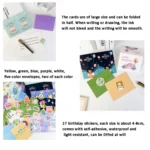 Happy Birthday Greeting Card With Envelopes And Stickers Set - Image 5