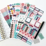 Weekly and Monthly Planner & Sticker Set Schedule Handbook Budget Notebook - Image 6