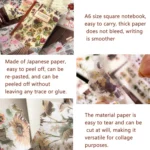 265 In 1 Retro Floral Scrapbook Set Includes A6 Notebook + Stickers + Tape + Stamps + Scrapbook Paper - Image 4
