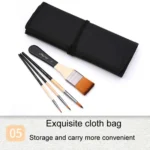 Two Color Nylon Bristle Paintbrush Set Painting Watercolor Brushes With Cloth Bag - Image 9