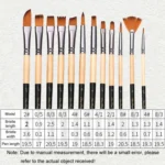 Two Color Nylon Bristle Paintbrush Set Painting Watercolor Brushes With Cloth Bag - Image 10