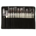 ZHU TING 24pcs /Set Nylon Bristle Paintbrush Set Painting Watercolor Brushes With Cloth Bag