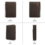 CONTACTS FAMILY CF5009 Genuine Leather Multifunctional Travel Convenient Cigar Box with Wrist Strap - Image 9