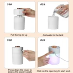 USB Colorful Cup Humidifier Home Car Ambient Light Desktop Air Purifier - Image 8