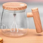 400ml Automatic Stirring Mug Maple Electric Coffee Cup