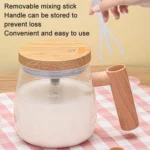 400ml Automatic Stirring Mug Maple Electric Coffee Cup - Image 8