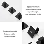 Thickened Solid Hooks Toilet Clothes Hooks Aluminum Free Perforation Wall Clothes Hat Hanger - Image 4