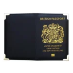 British Passport Case Leather Metal Feet Passport Protection Cover - Image 3