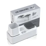 Hotel Toothbrush Rack With Double Cup Desktop Wall Mounted Toothpaste Holder