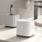 Hotel Toothbrush Rack With Double Cup Desktop Wall Mounted Toothpaste Holder - Image 8