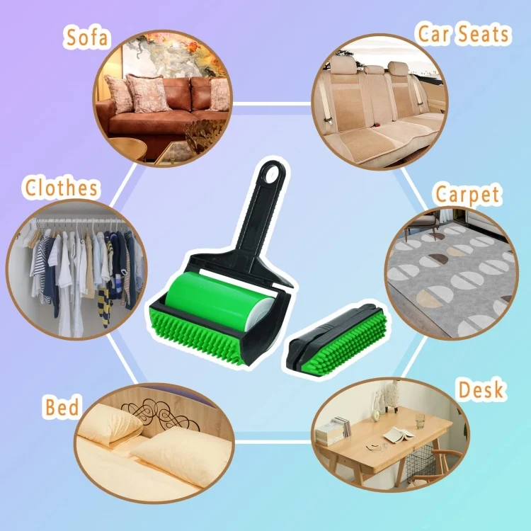 TBD06043871_B2.webp Reusable Pet Hair Remover Cleaning Hair Sticky Roller Washable Lint Remover Clothes Dust Cleaner - Image 3