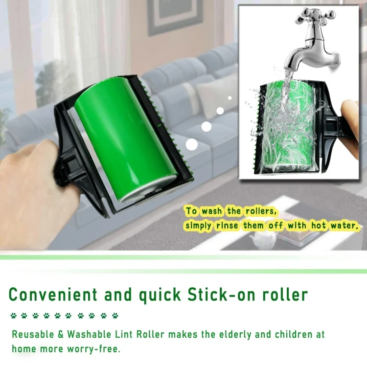 TBD06043871_B4.webp Reusable Pet Hair Remover Cleaning Hair Sticky Roller Washable Lint Remover Clothes Dust Cleaner - Image 5