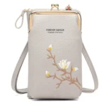 Mini Embroidered Single-shoulder Phone Bag Crossbody Long Ladies Wallet
