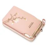 Mini Embroidered Single-shoulder Phone Bag Crossbody Long Ladies Wallet - Image 8