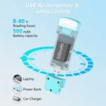 USB Charging Portable Detachable Reading Clip Light Rotatable Eye Protection Mini LED Lamp - Image 7
