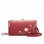 Embroidered Large Capacity Single-shoulder Phone Bag Crossbody Zipper Long Ladies Wallet