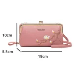 Embroidered Large Capacity Single-shoulder Phone Bag Crossbody Zipper Long Ladies Wallet - Image 3