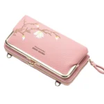Embroidered Large Capacity Single-shoulder Phone Bag Crossbody Zipper Long Ladies Wallet - Image 5