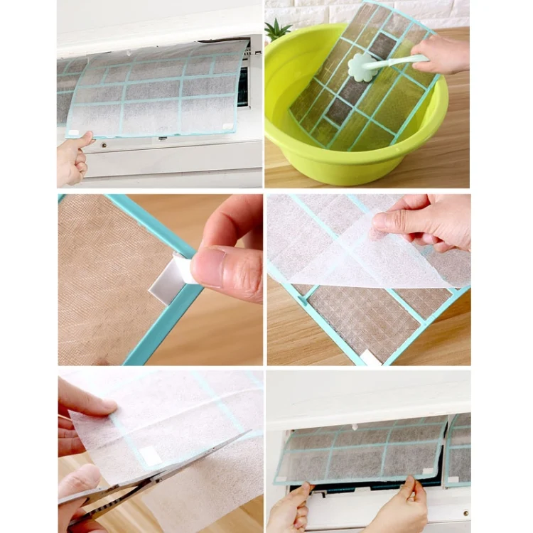 TBD06043967_B7.webp 2pcs /Pack Cuttable Air Conditioner Filter Papers Anti-Dust Wind Outlet Filter Net - Image 8