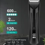Mens Electrical Body Hair Trimmer LCD Digital Shaver - Image 5