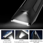 Mens Electrical Body Hair Trimmer LCD Digital Shaver - Image 6